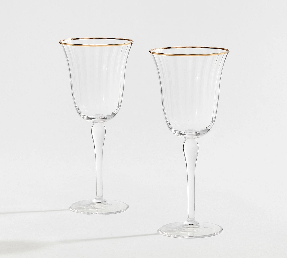 Monique Lhuillier Tatum Wine Stem Glasses – Set of 2