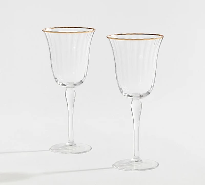 Monique Lhuillier Tatum Wine Stem Glasses – Set of 2