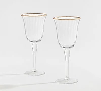 Monique Lhuillier Tatum Wine Stem Glasses – Set of 2