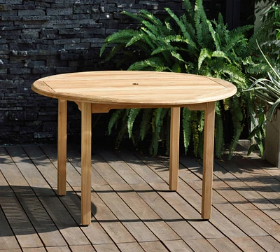 Reyes Teak Round Outdoor Dining Table (47")