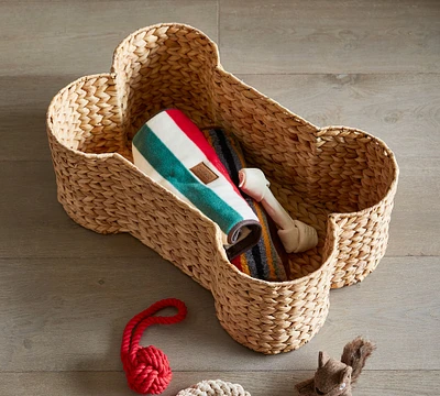 Handwoven Seagrass Pet Storage Basket