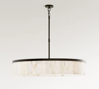 Windham Alabaster Tile Round Chandelier (42")