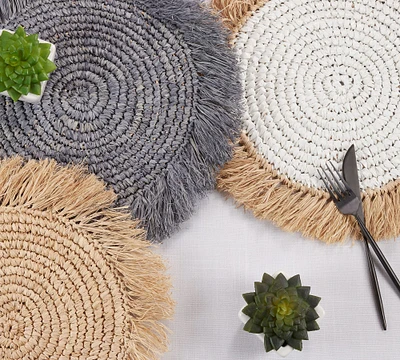 Raffia Placemats, Set of 4