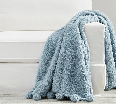 Cozy Pom Sherpa Throw