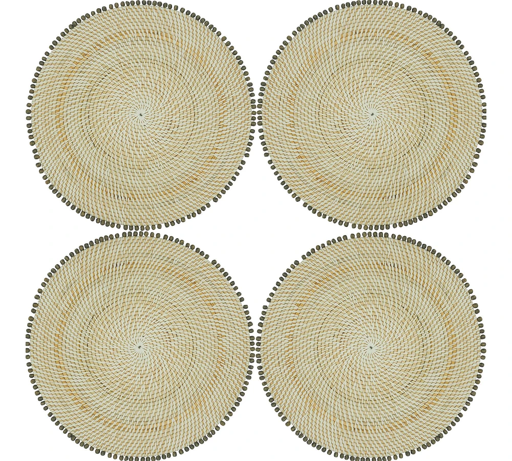 Beaded Table Placemats, Set of 4