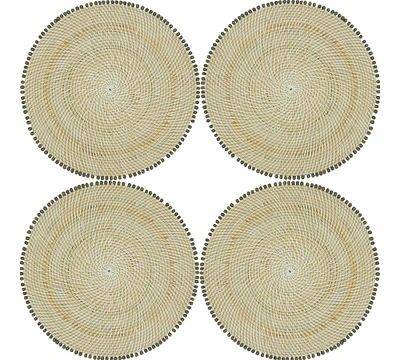 Beaded Table Placemats, Set of 4