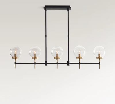 Camryn Glass Globe Linear Chandelier (49"-72")