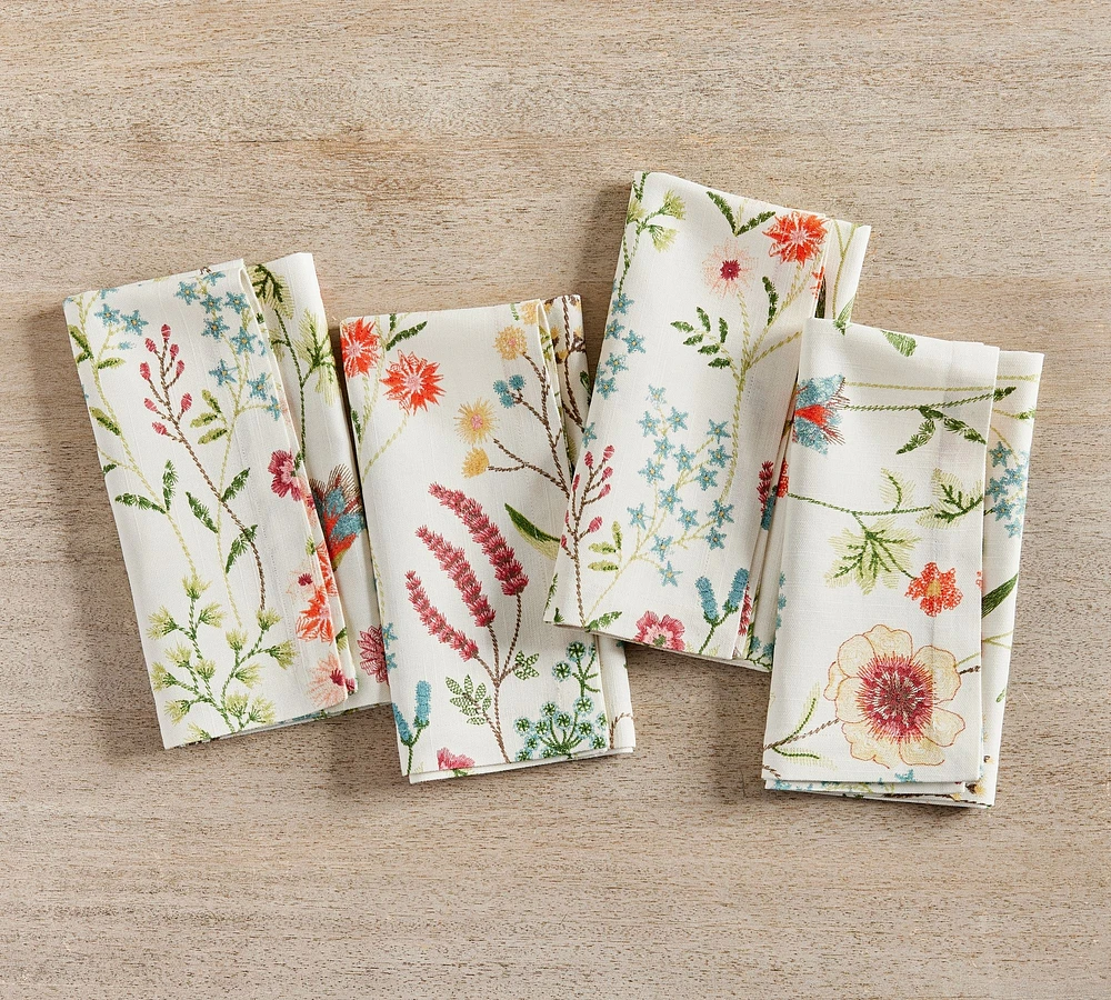 Spring Garden Cotton Napkins - Set of 4