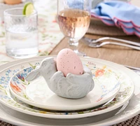 Rustic Bunny Stoneware Egg Holders - Set of 4