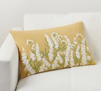 Grace Floral Embroidered Lumbar Pillow