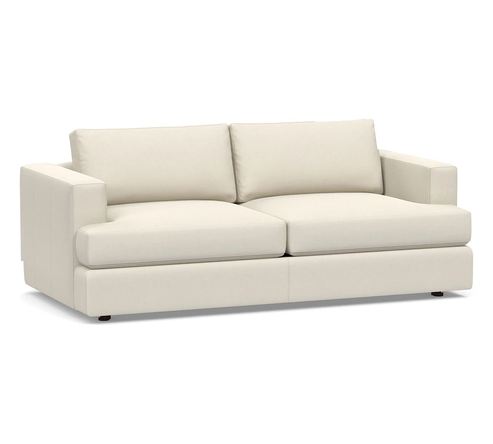 Carmel Recessed Arm Leather Sleeper Sofa (83")