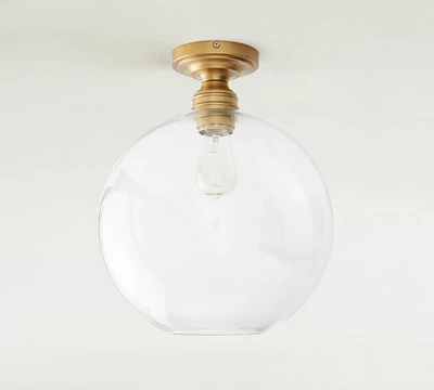 Glass Globe Flush Mount (13")