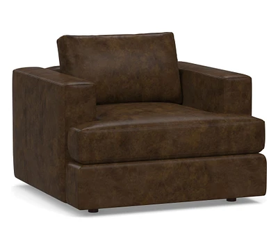 Carmel Recessed Arm Leather Chair