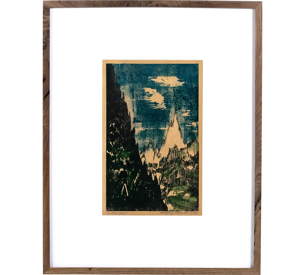 Black Forest I By Pepi Sprohge with Rustic Walnut Frame