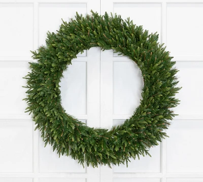 Faux Oversized Pine Wreath