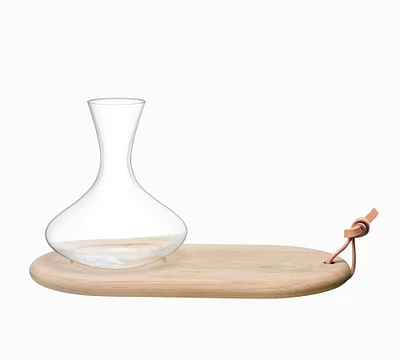 Oak Cheese Board & Wine Carafe Set