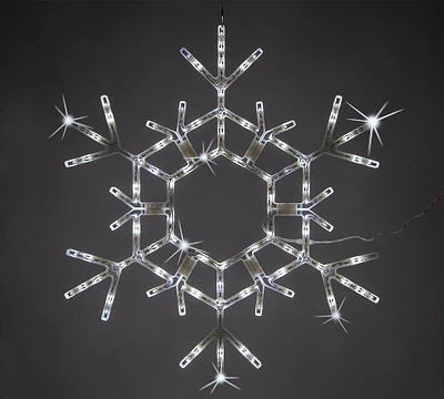 Cool White LED Folding Snowflake With Twinkle Lights