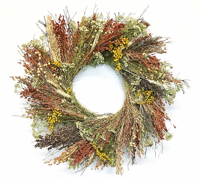 Dried Fall Bounty Wreath