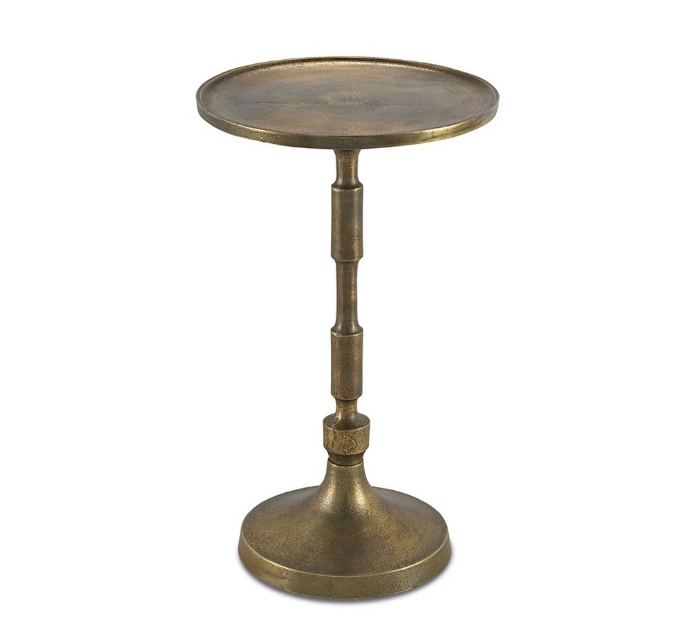 Clares Round Metal Accent Table (12.5")