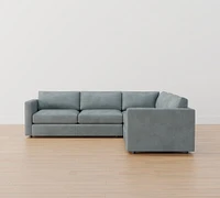 Jake Modular Leather 3-Piece L-Shaped Sectional (111")