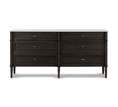 Hugo 6-Drawer Marble Dresser