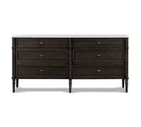 Hugo 6-Drawer Marble Dresser