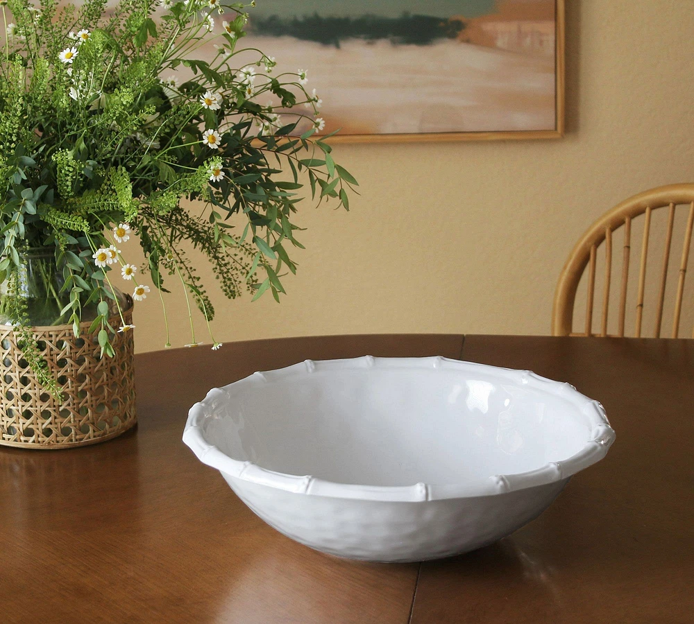 Bamboo Melamine Large Salad Serve Bowl