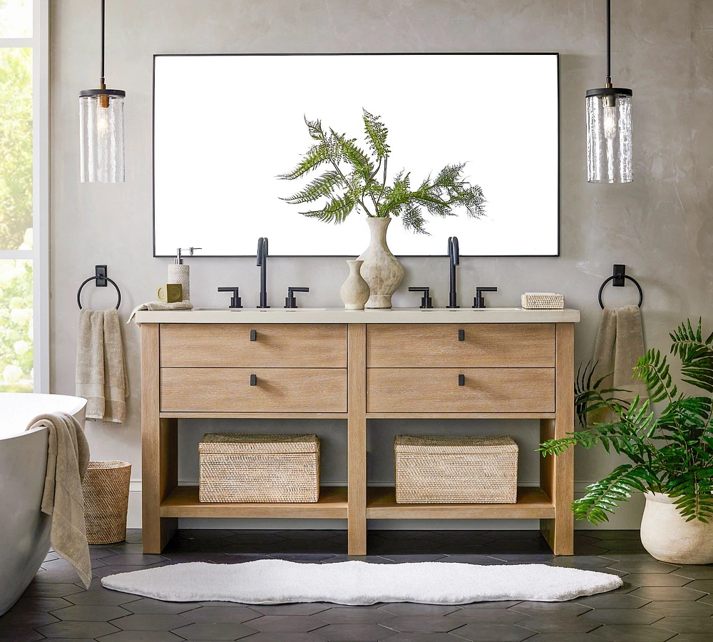 Modern Farmhouse 60" Double Sink Vanity