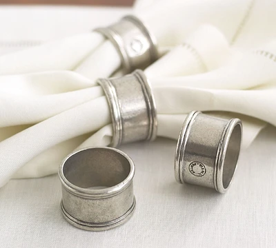 Pewter Napkin Rings - Set of 4