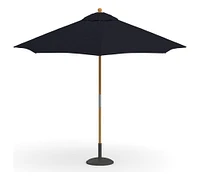 9' Round Outdoor Patio Umbrella – Teak Tilt Frame​