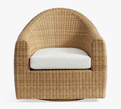 Gideon Wicker Swivel Outdoor Lounge Chair