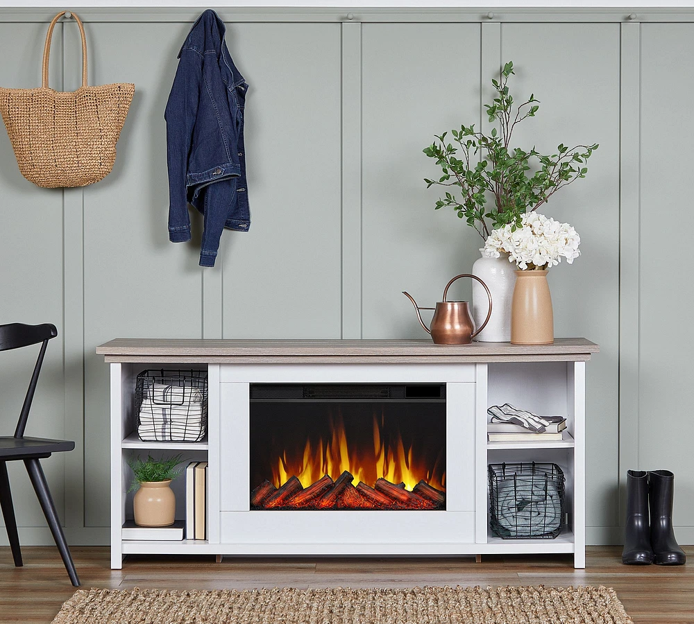 Maisie Electric Fireplace Media Cabinet