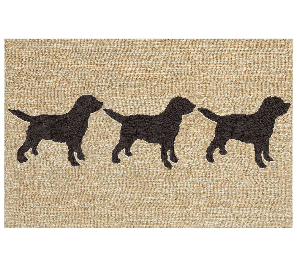 Three Dogs Hand-Tufted Performance Rug