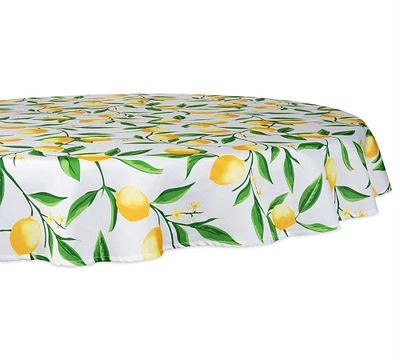 Lemon Outdoor Round Tablecloth