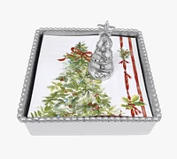 Christmas Tree Recycled Sandcast Aluminum Napkin Holder Set