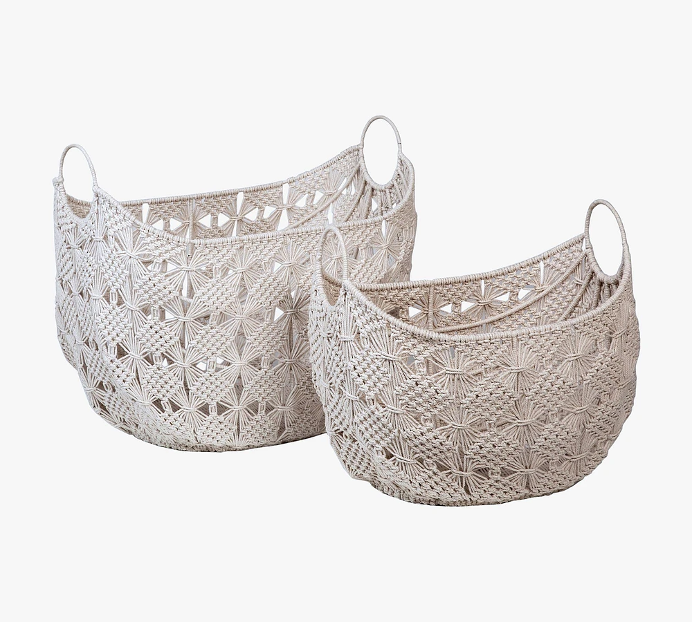 Melissa Crocheted Baskets - Set of 2