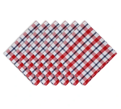 Americana Plaid Cotton Napkins - Set of 6