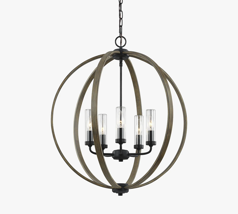 Carthart Iron Outdoor Chandelier (24")