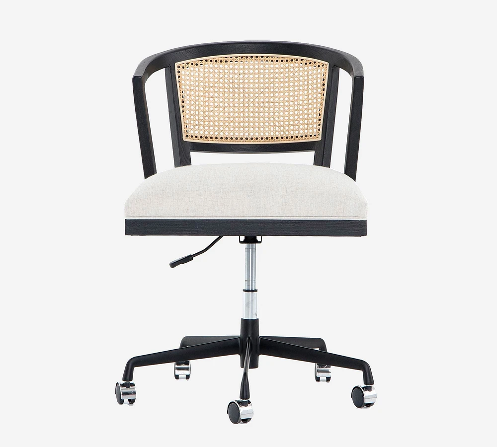 Lisbon Cane Swivel Desk Chair