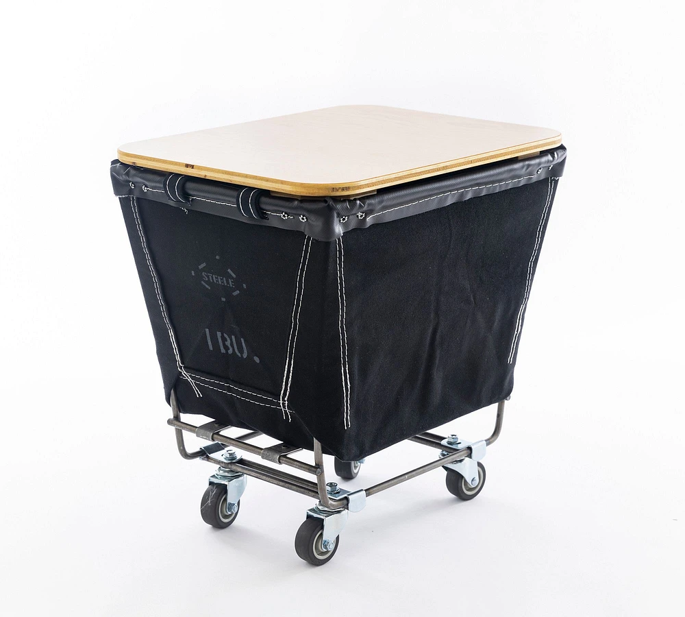 Small Rectangle Canvas Laundry Basket with Wheels