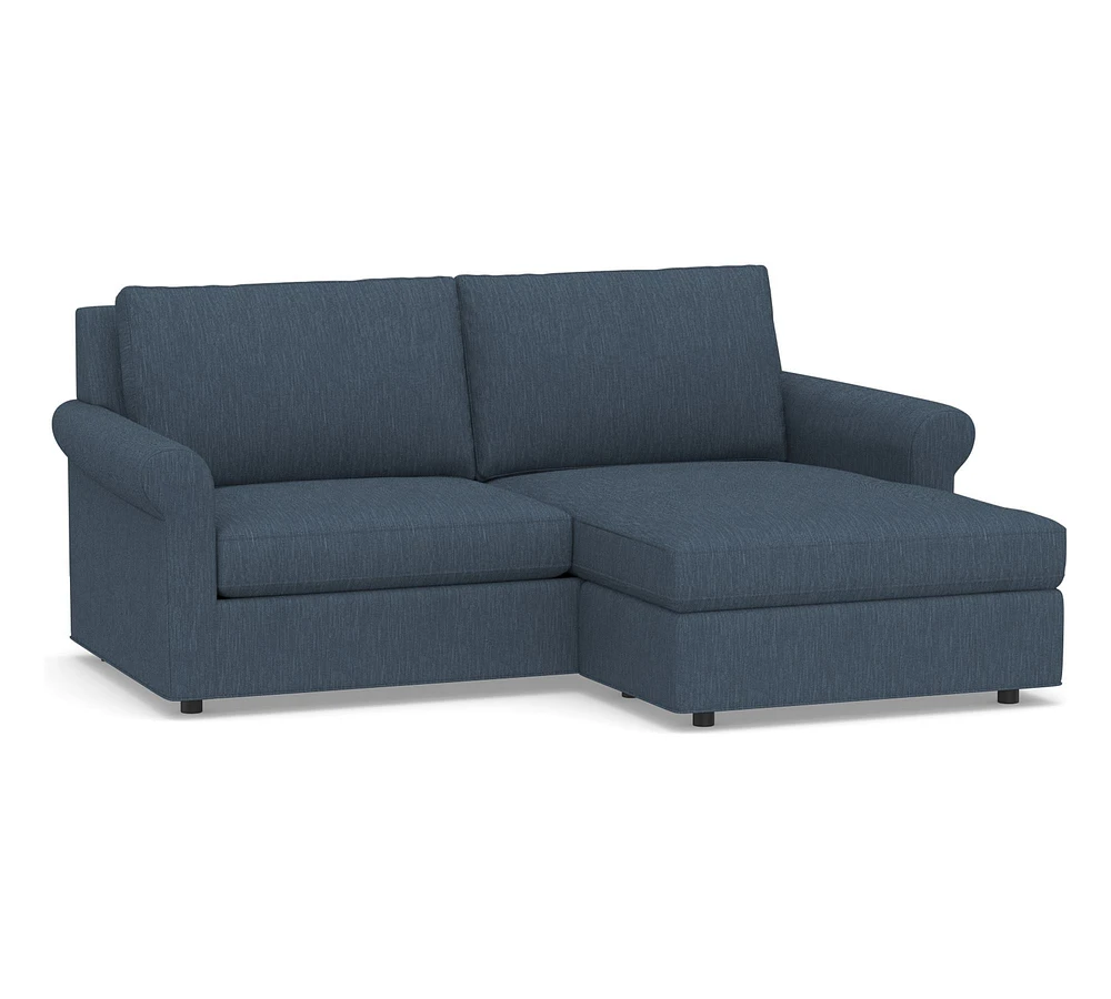 Sanford Roll Arm Reversible Chaise Sleeper Sectional - Storage Available (83")