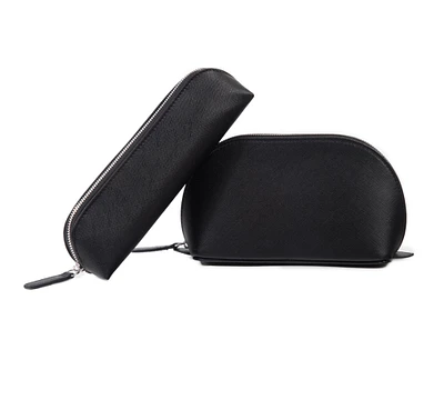 Evie Vegan Leather Cosmetic & Brush Case