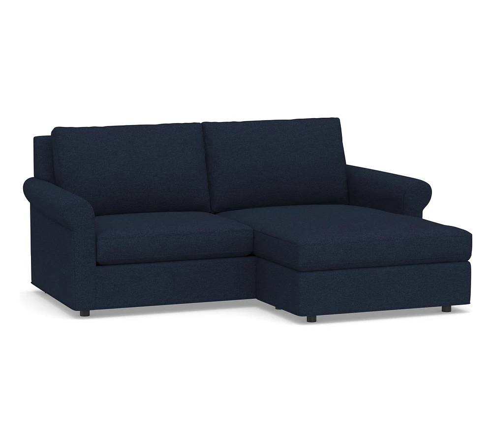 Sanford Roll Arm Reversible Chaise Sleeper Sectional - Storage Available (83")