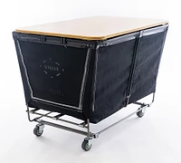 Rectangle Canvas Laundry Basket with Wheels