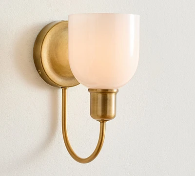 Holmes Milk Glass Sconce (10")