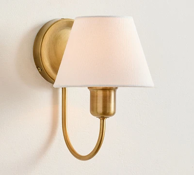 Holmes Linen Shade Sconce (10")