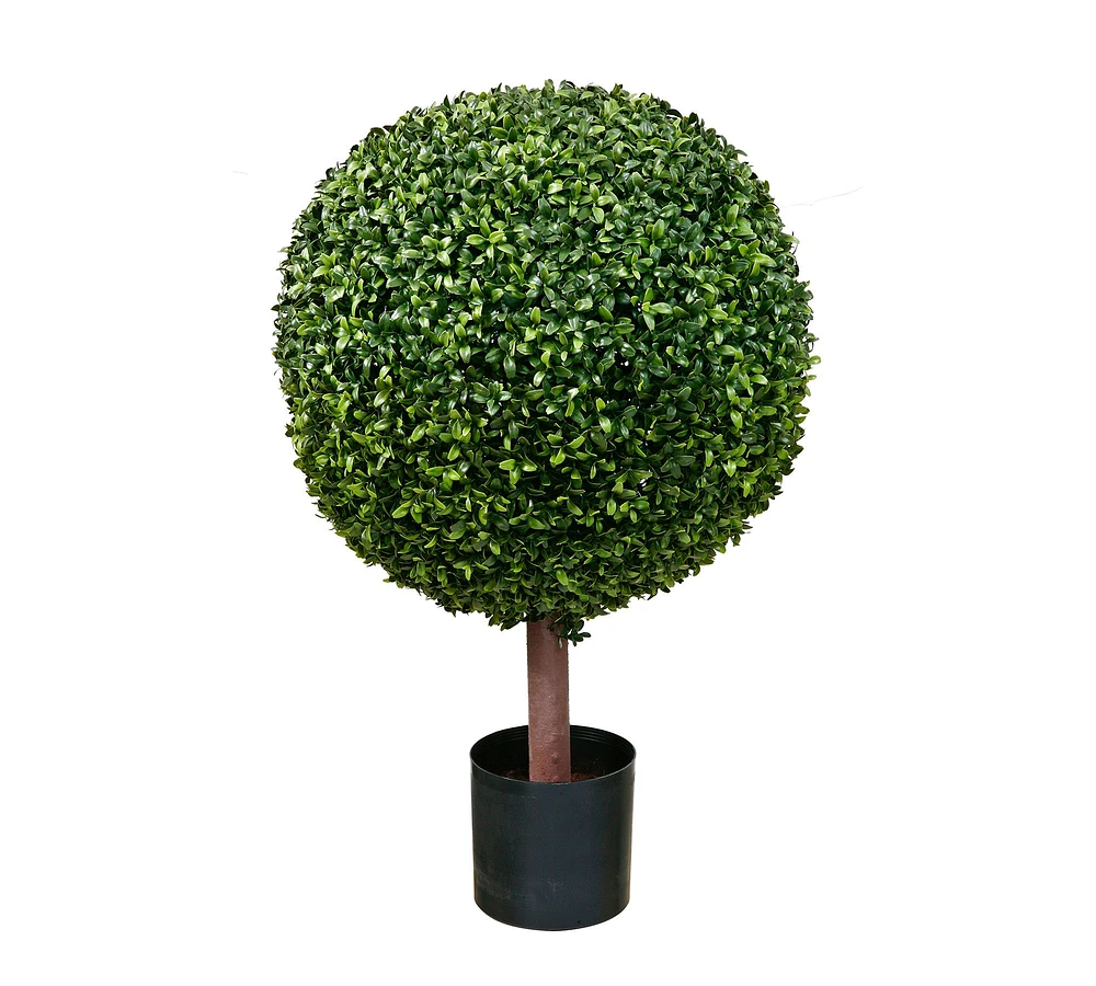 Faux Boxwood Single Ball Topiary Tree