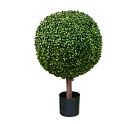 Faux Boxwood Single Ball Topiary Tree