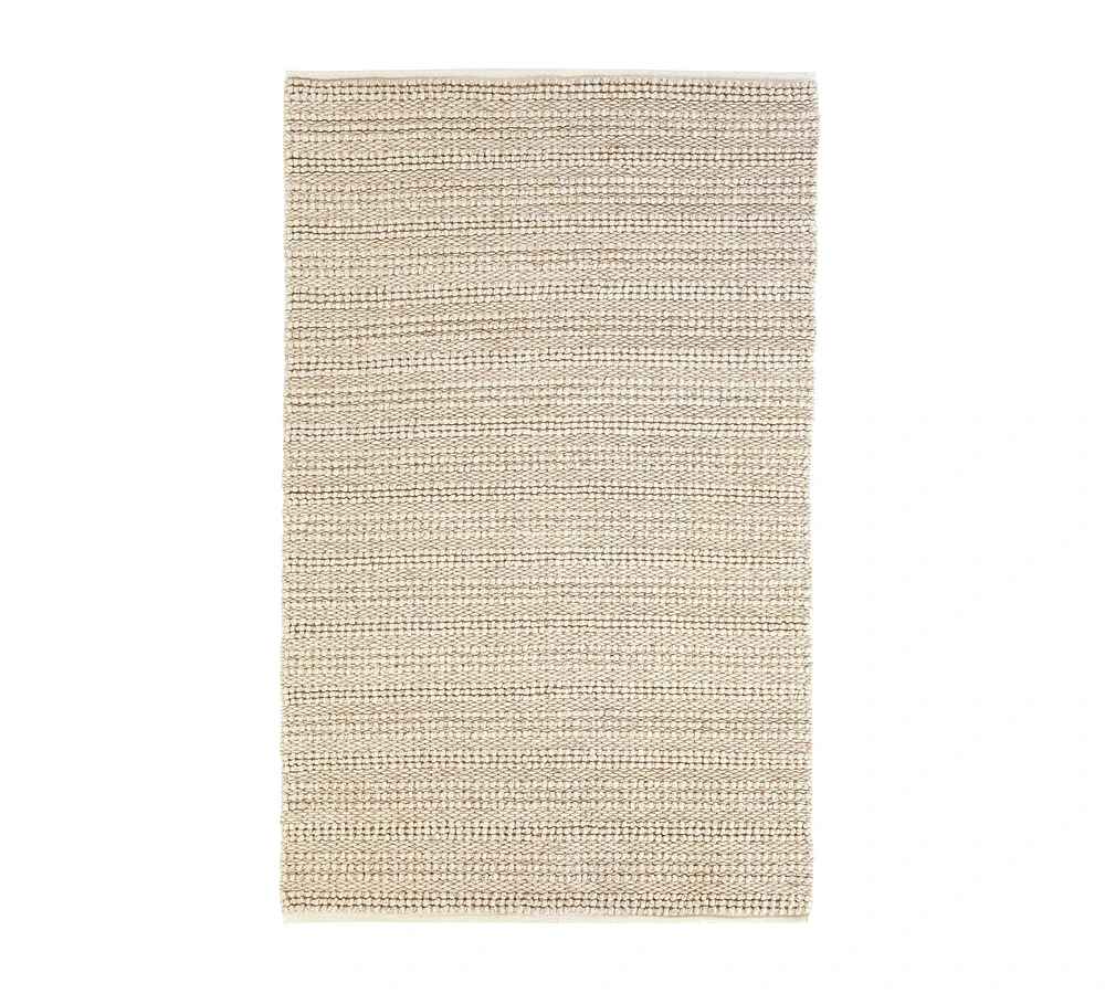 Chunky Ribbed Sweater Wool Rug