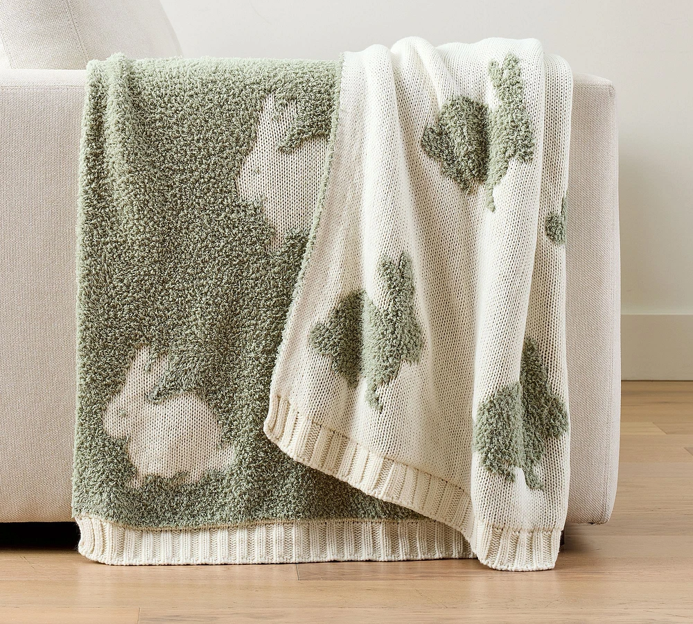 Bunny Jacquard Knit Throw